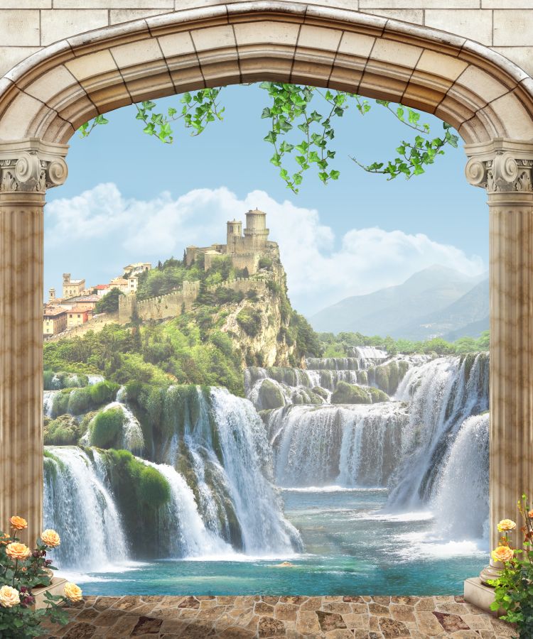 Картина на холсте Водопады, арт hd0872401